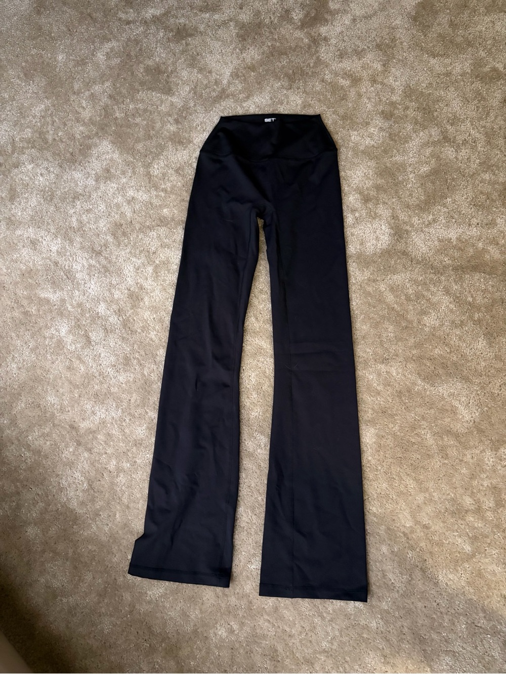 SET Active Luxform Straight Flare Leggings (Onyx)